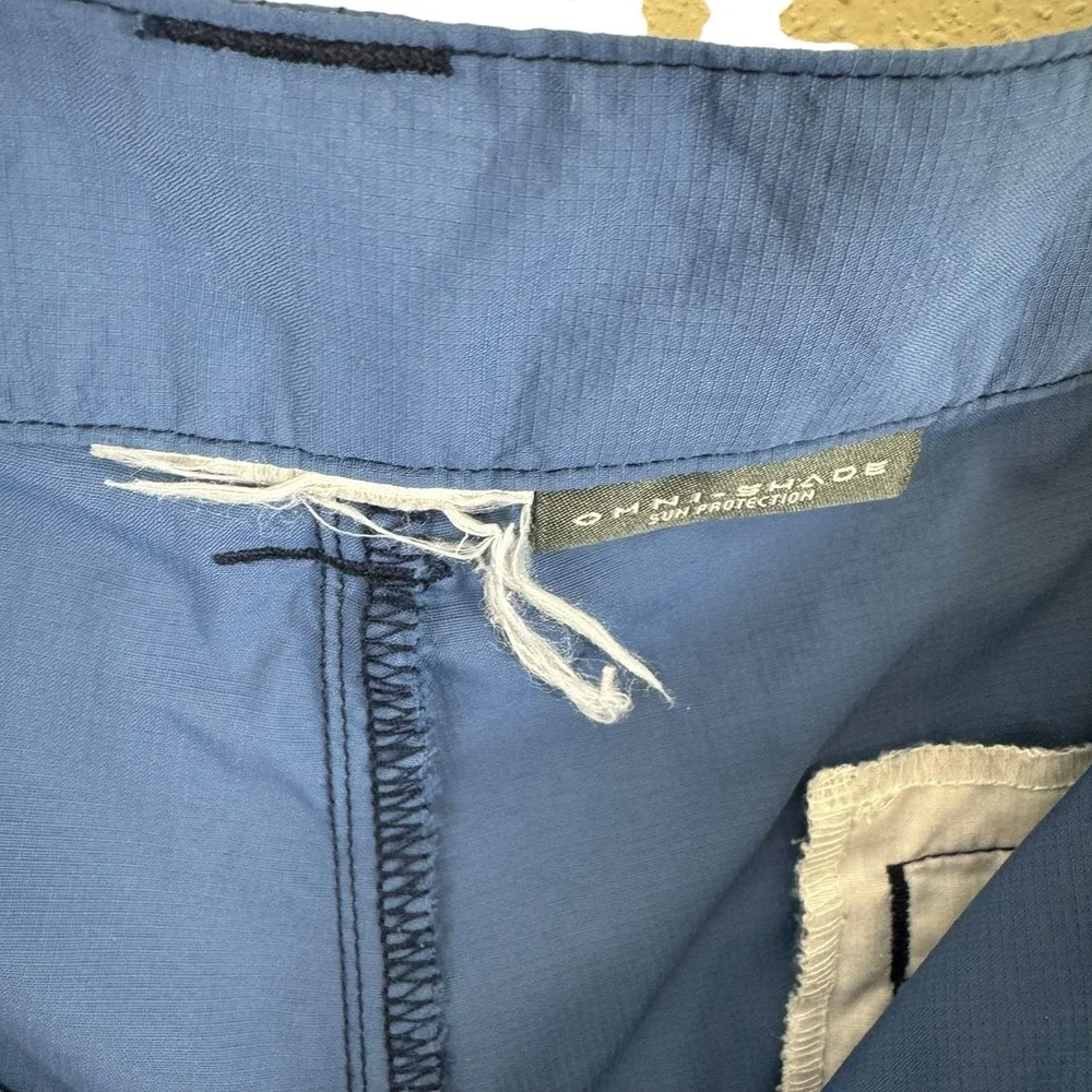 Columbia‎ Blue Omni-Shade Lightweight Nylon Shorts Pockets Men's Size 38